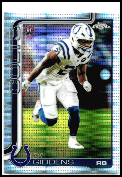 2025 Topps Chrome Prism Refractor #390 DJ Giddens Rookie Indianapolis Colts
