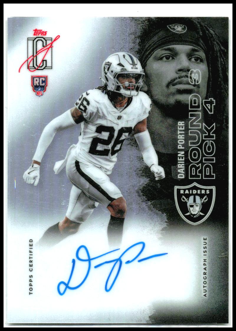2025 Topps Signature Class Autographs #204 Darien Porter Rookie Auto Raiders
