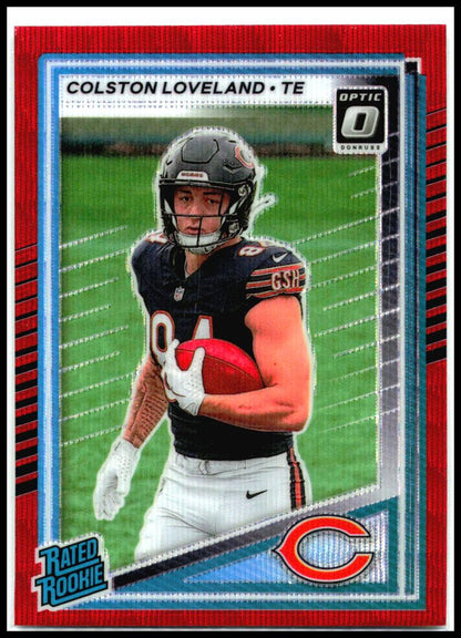 2025 Donruss Optic Rated Rookies Red Wave #310 Colston Loveland Rookie Bears
