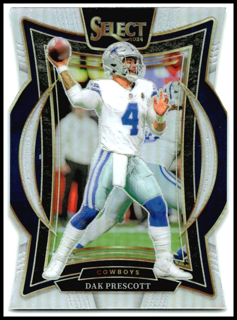 2024 Panini Select Silver Prizm Die Cut #38 Dak Prescott Dallas Cowboys