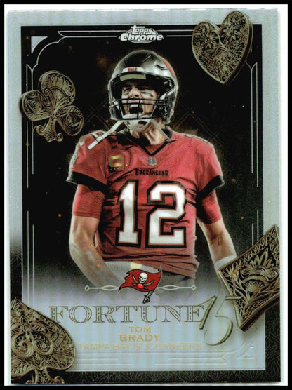2025 Topps Chrome Fortune 15 Refractor #F15-35 Tom Brady Tampa Bay Buccaneers