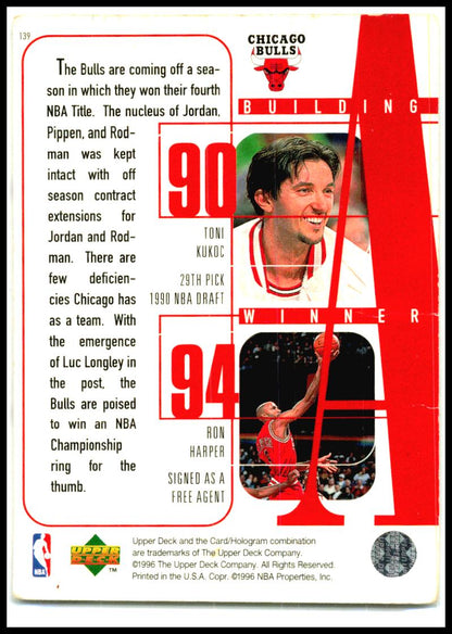1996-97 Upper Deck #139 Michael Jordan / Pippen / Rodman / Kukoc / Harper Bulls