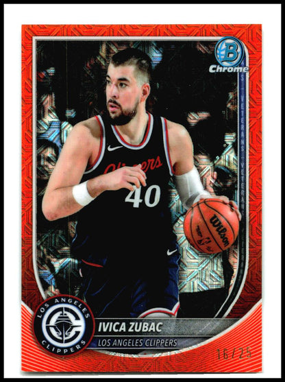 2025-26 Bowman Chrome Orange Mojo Refractors #BCV-120 Ivica Zubac Clippers