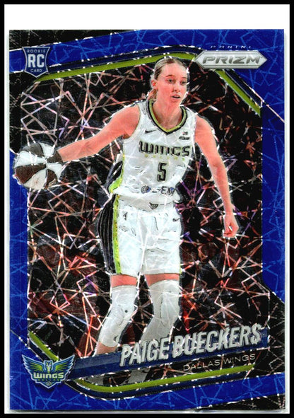 2025 Panini Prizm WNBA Blue Lazer #5 Paige Bueckers Rookie Dallas Wings