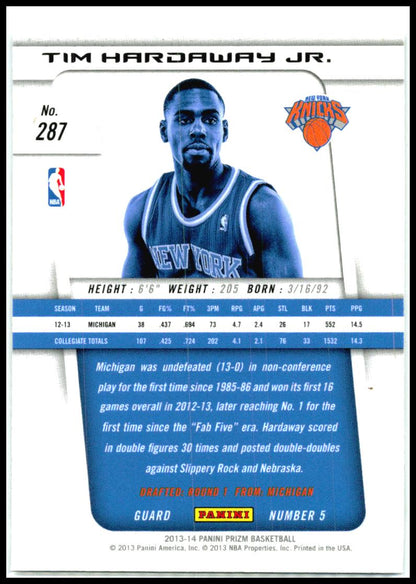 2013-14 Panini Prizm #287 Tim Hardaway Jr. Rookie New York Knicks