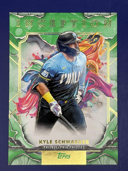 2025 Topps Inception Green #44 Kyle Schwarber Philadelphia Phillies
