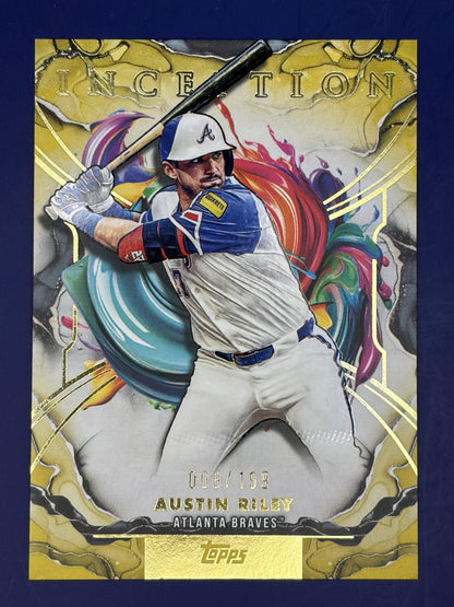 2025 Topps Inception Yellow /199 #78 Austin Riley Atlanta Braves