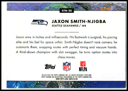 2025 Topps Chrome Cosmic Stars In The Night #STN-20 Jaxon Smith-Njigba Seahawks