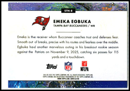 2025 Topps Chrome Cosmic Stars In The Night #STN-8 Emeka Egbuka Buccaneers