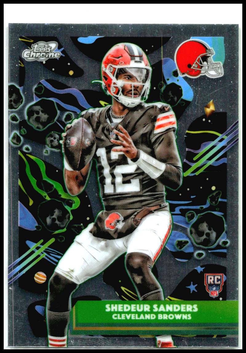 2025 Topps Chrome Cosmic #127 Shedeur Sanders Rookie Cleveland Browns