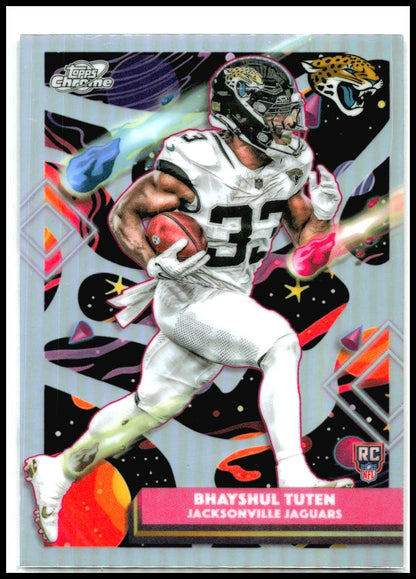 2025 Topps Chrome Cosmic Refractor #147 Bhayshul Tuten Rookie Jaguars
