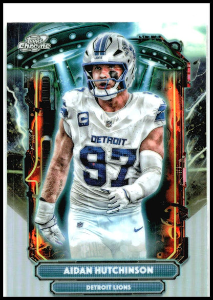 2025 Topps Chrome Cosmic Extraterrestrial Talent #ET-19 Aidan Hutchinson Lions