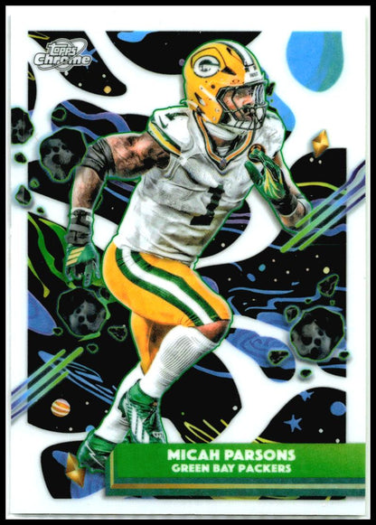 2025 Topps Chrome Cosmic White Hole Refractor #37 Micah Parsons Packers