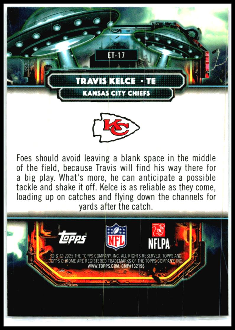 2025 Topps Chrome Cosmic Extraterrestrial Talent #ET-17 Travis Kelce Chiefs