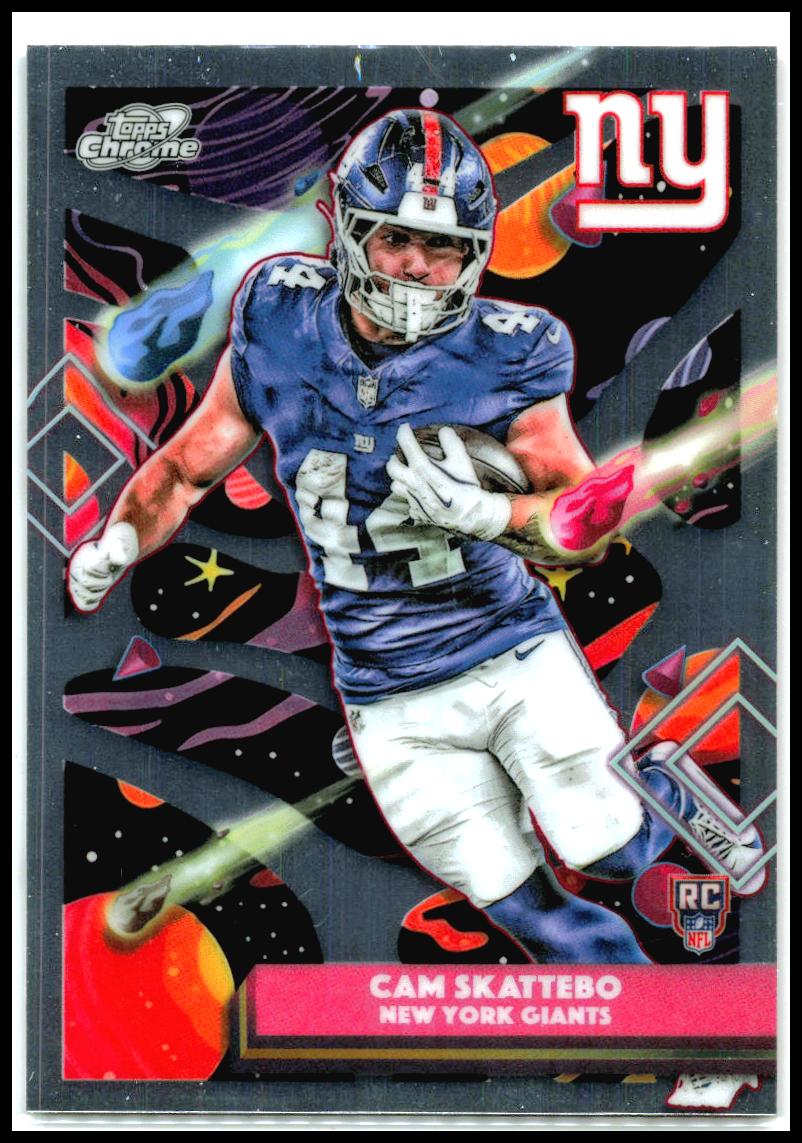 2025 Topps Chrome Cosmic #176 Cam Skattebo Rookie New York Giants