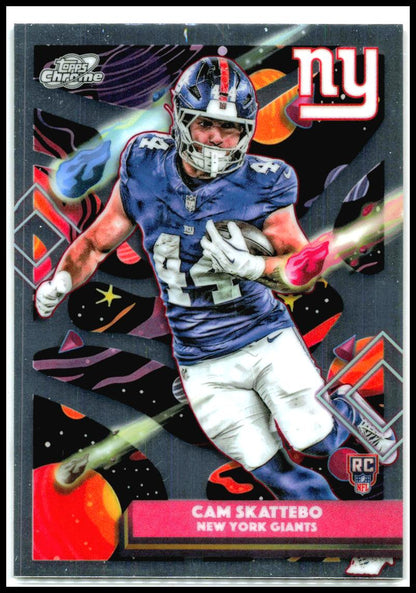 2025 Topps Chrome Cosmic #176 Cam Skattebo Rookie New York Giants