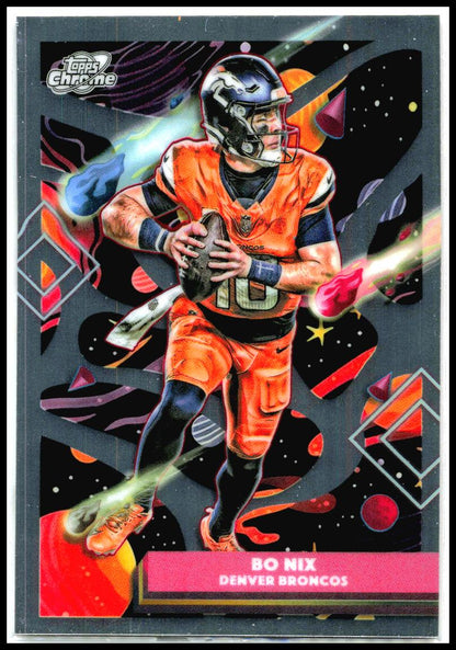 2025 Topps Chrome Cosmic #28 Bo Nix Denver Broncos