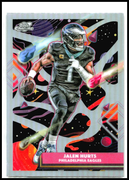 2025 Topps Chrome Cosmic Refractor #78 Jalen Hurts Philadelphia Eagles