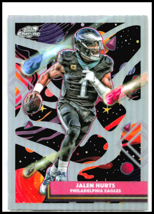 2025 Topps Chrome Cosmic Refractor #78 Jalen Hurts Philadelphia Eagles
