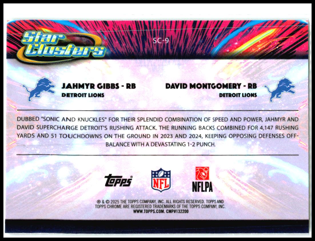 2025 Topps Chrome Cosmic star clusters #SG9 Gibbs / Montgomery