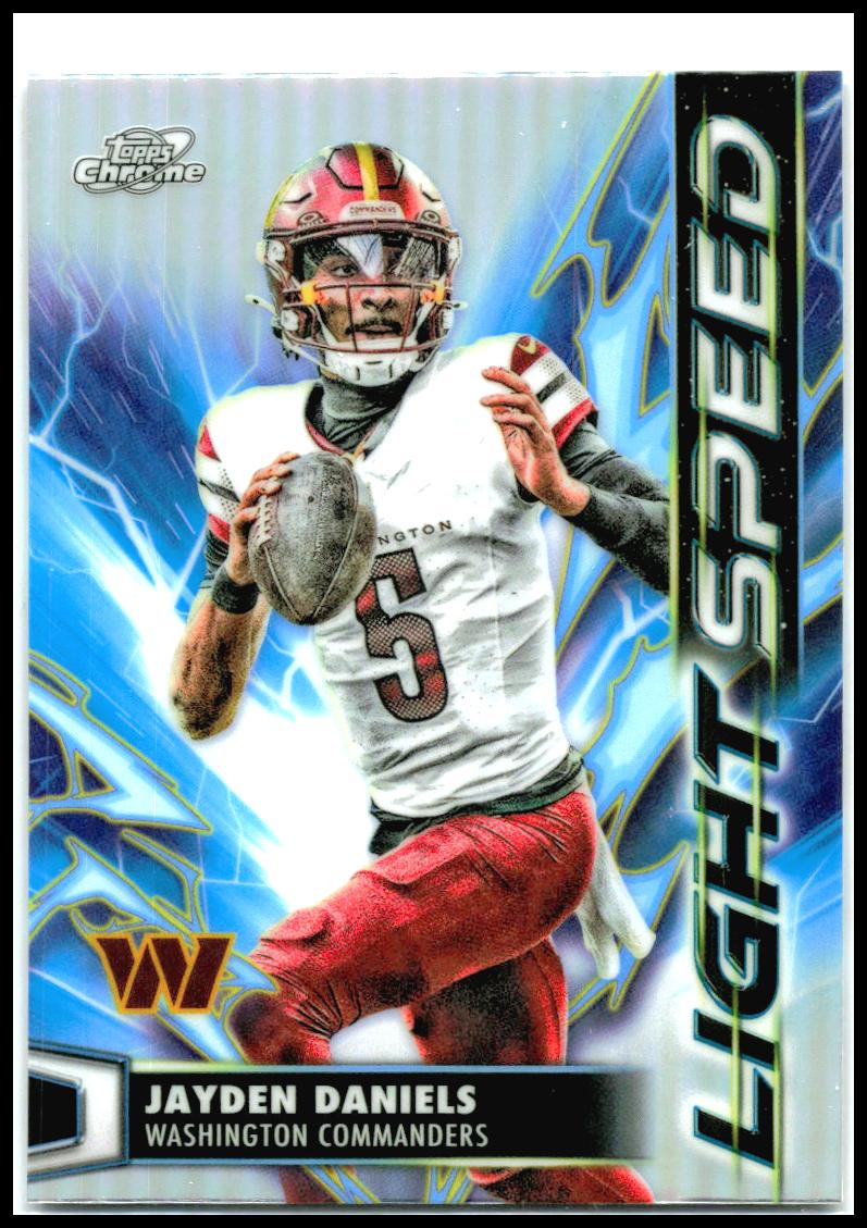2025 Topps Chrome Cosmic Light Speed #LS-10 Jayden Daniels Washington Commanders