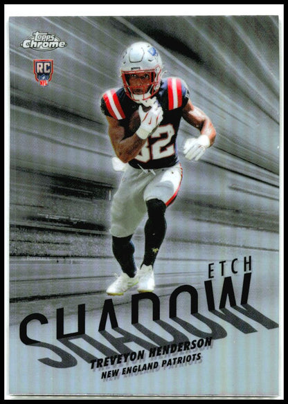2025 Topps Chrome Shadow Etch #SE-19 TreVeyon Henderson New England Patriots