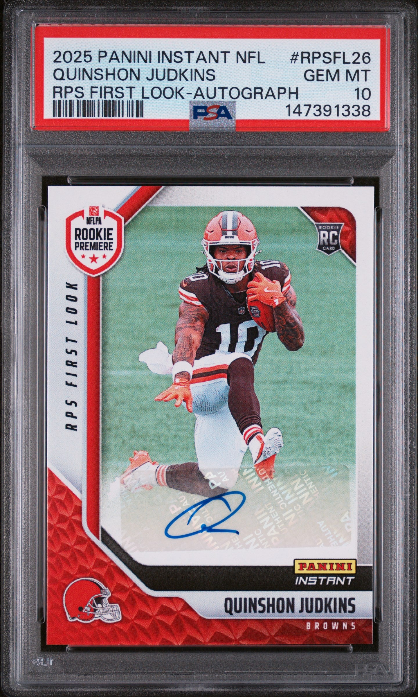 2025 Panini Instant Nfl Rps First Look Rps First Look-Auto # Quinshon Judkins