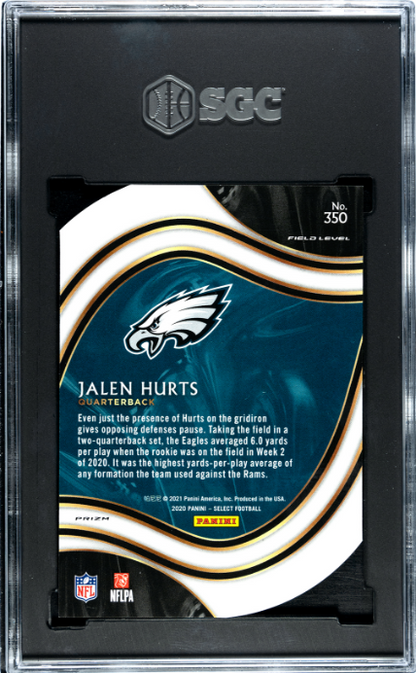2020 Panini Select Orange Die-Cut Prizm #350 Jalen Hurts