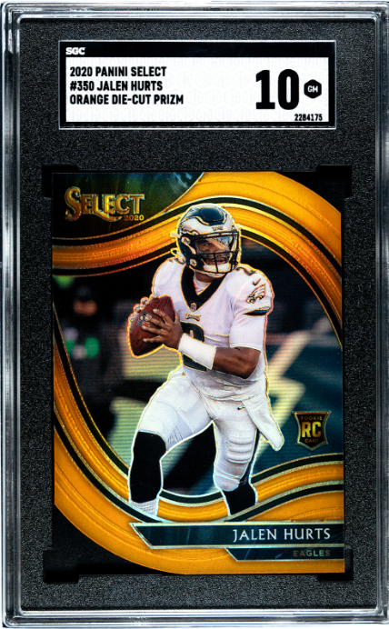 2020 Panini Select Orange Die-Cut Prizm #350 Jalen Hurts