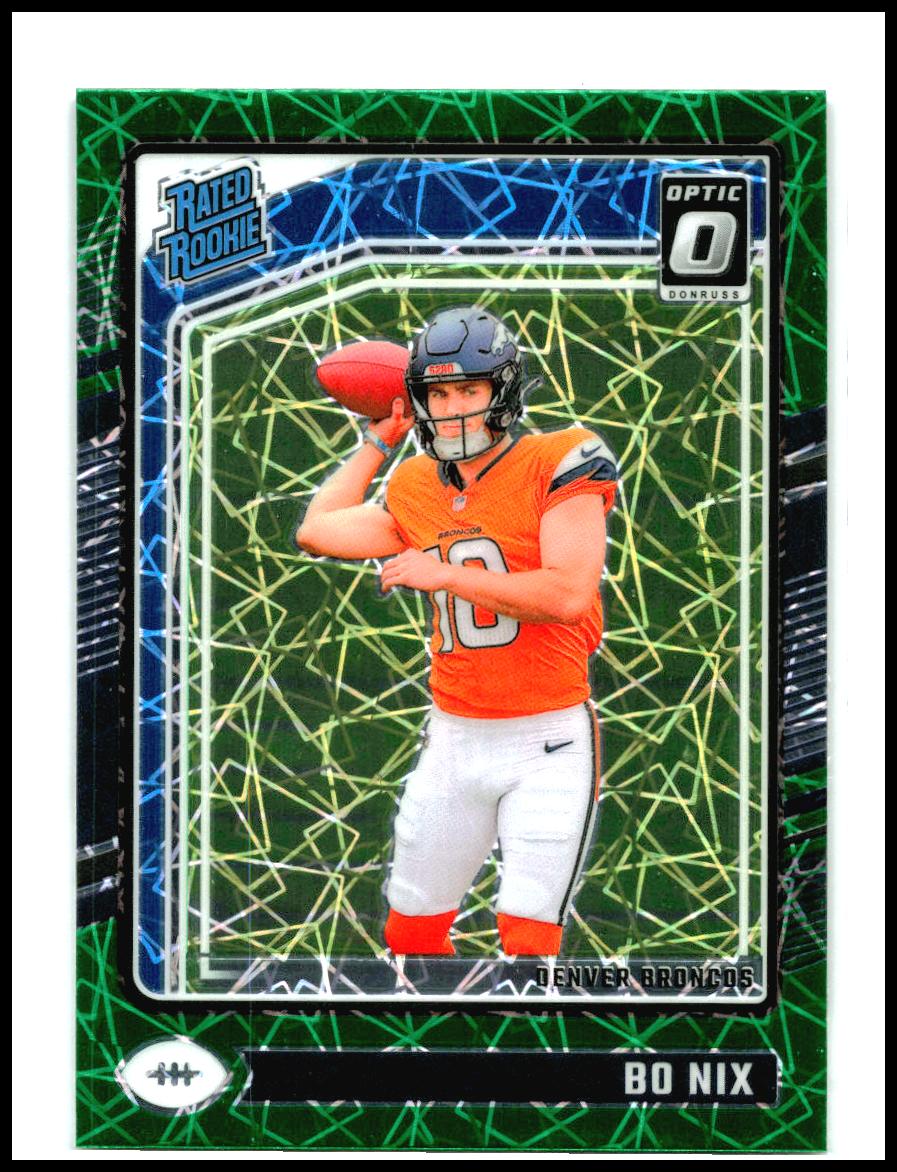 2024 Donruss Optic Green Velocity #209 Bo Nix Denver Broncos