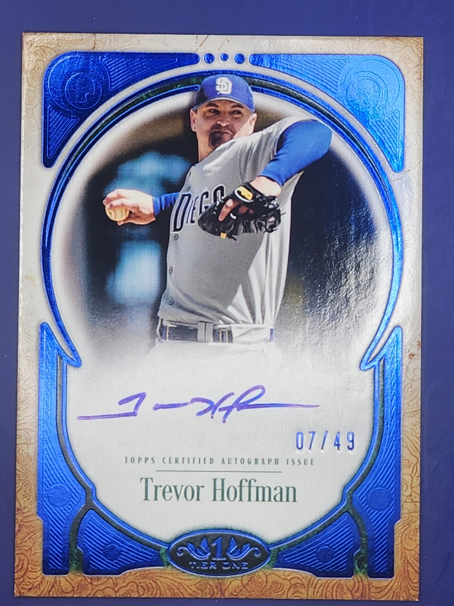 2026 Topps Tier One Blue Auto #/49 #PPA-TH Trevor Hoffman Padres