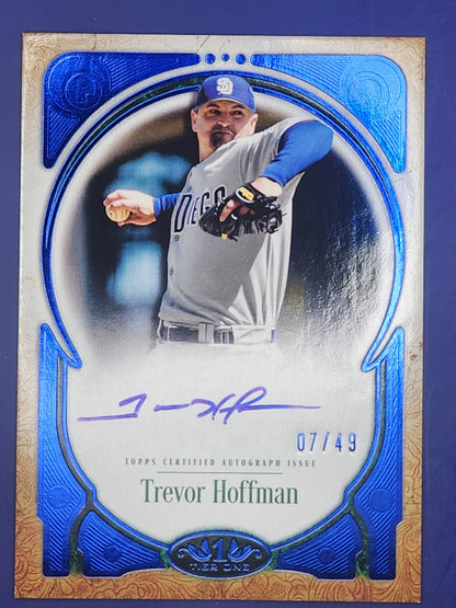 2026 Topps Tier One Blue Auto #/49 #PPA-TH Trevor Hoffman Padres