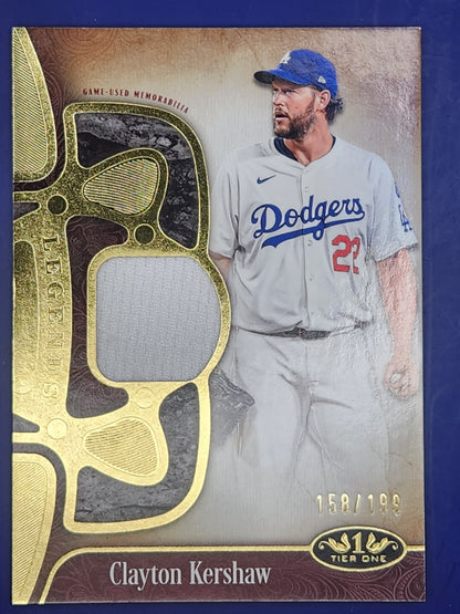2026 Topps Tier One Relic #/199 #TILR-CK Clayton Kershaw Dodgers