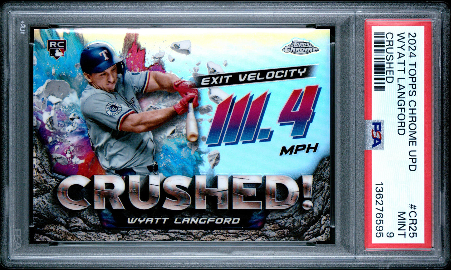 2024 Topps Chrome Update Crushed #CR25 Wyatt Langford PSA 9