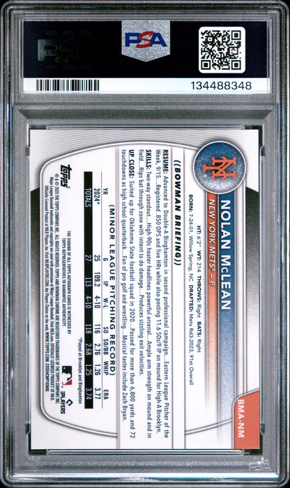 2025 Bowman Chrome Mega Au-Blue #/150 #NM Nolan Mclean