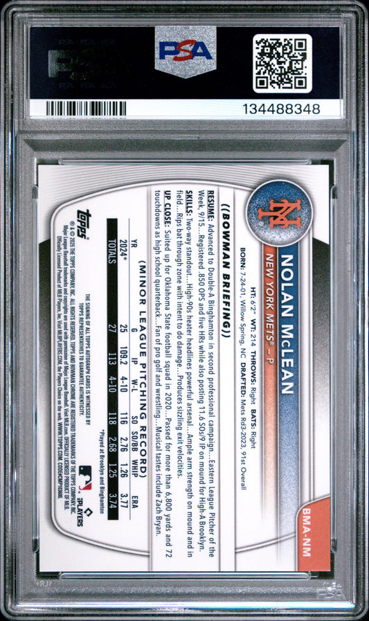 2025 Bowman Chrome Mega Au-Blue #/150 #NM Nolan Mclean