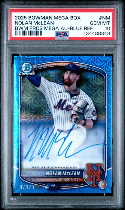 2025 Bowman Chrome Mega Au-Blue #/150 #NM Nolan Mclean