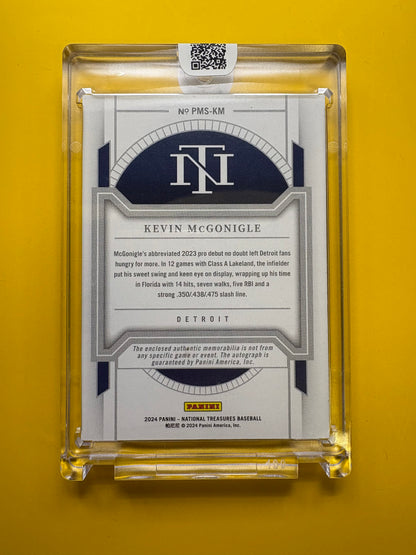 2024 National Treasures Auto Patch Nike Swoosh #/5 #PMS-KM Kevin McGonigle Auto