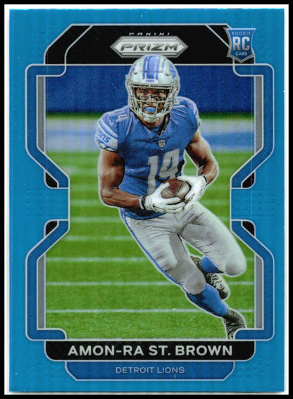 2021 Panini Prizm Blue #358 Amon-Ra St. Brown Rookie Detroit Lions