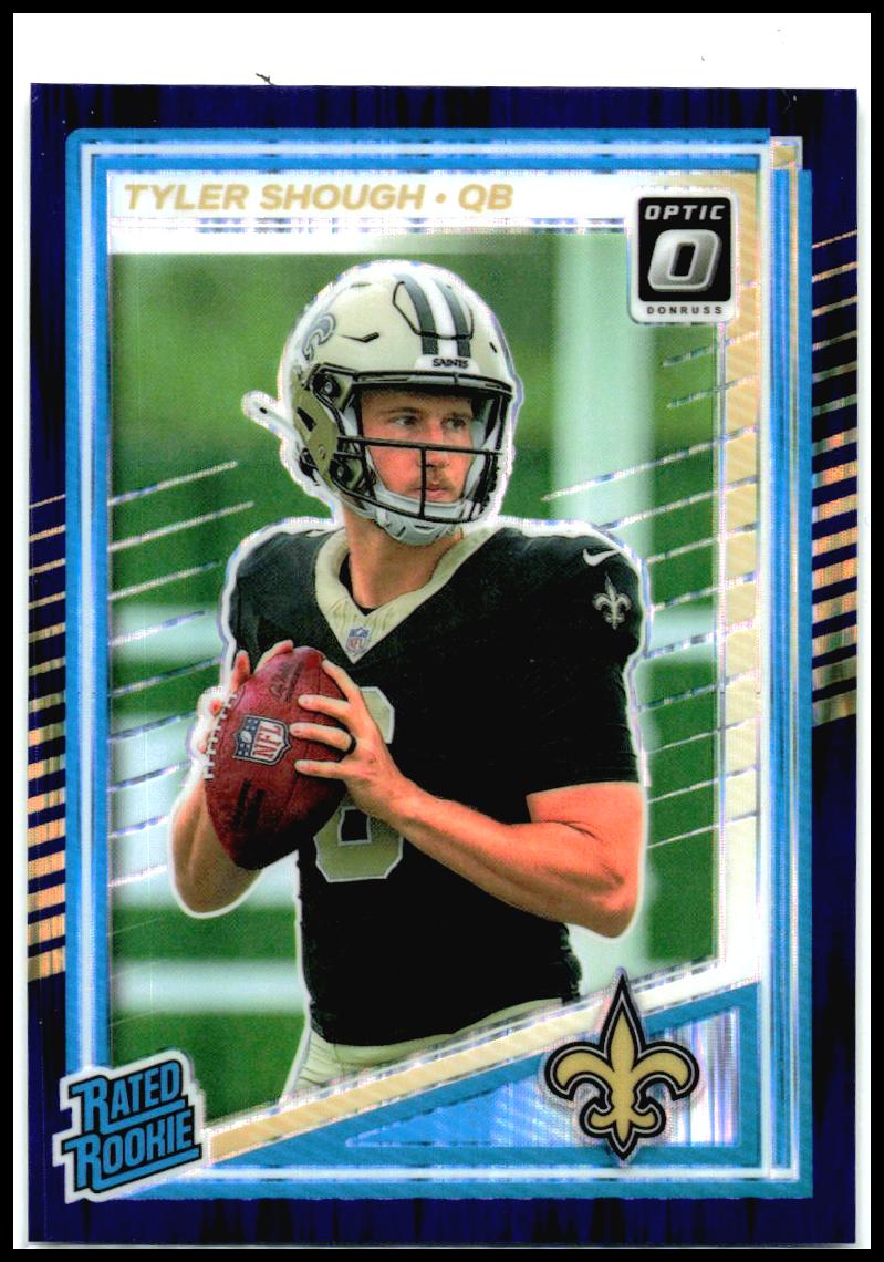 2025 Donruss Optic Purple Shock #223 Tyler Shough Rookie New Orleans Saints