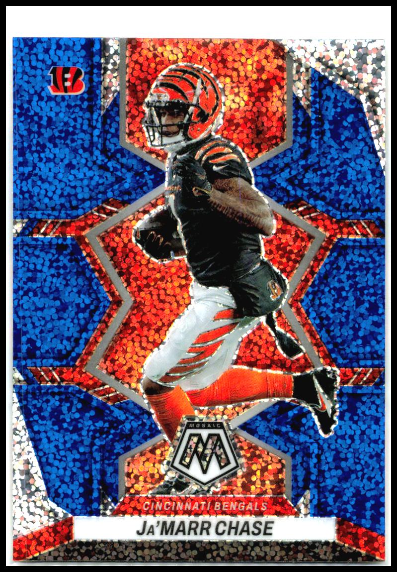 2022 Panini Mosaic Sparkle Blue SP #41 Ja'Marr Chase Cincinnati Bengals