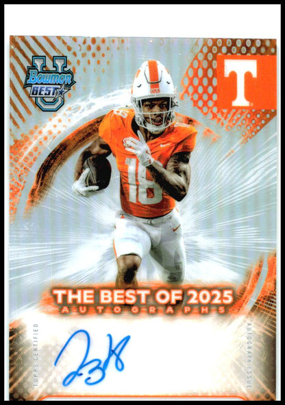 2025 Bowman U Best Best Of 2025 Auto #BOA-DBI DeSean Bishop Auto Tennessee
