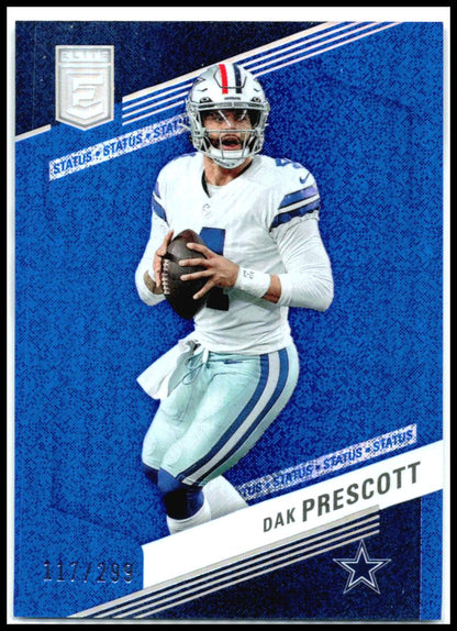2023 Donruss Elite Status Sparkle #20 Dak Prescott #/299 Dallas Cowboys