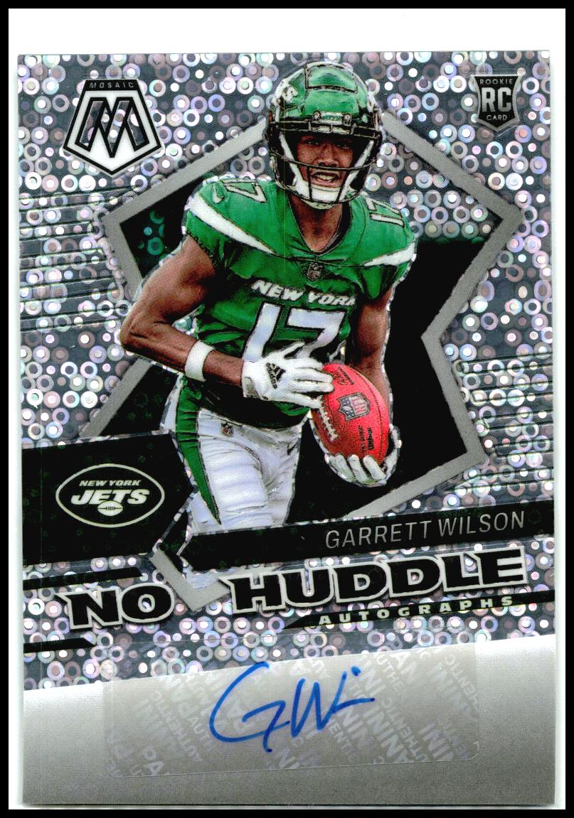2022 Panini Mosaic Auto No Huddle #ANH-GW Garrett Wilson Auto Jets