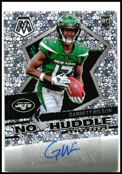 2022 Panini Mosaic Auto No Huddle #ANH-GW Garrett Wilson Auto Jets