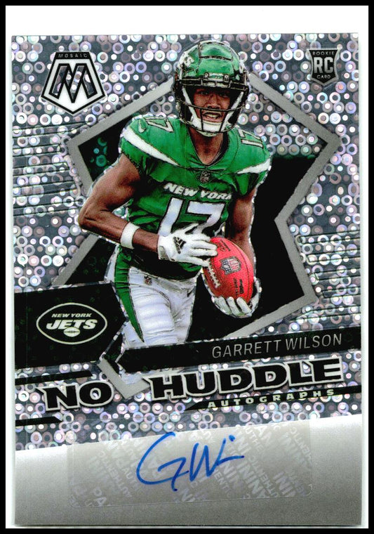 2022 Panini Mosaic Auto No Huddle #ANH-GW Garrett Wilson Auto Jets