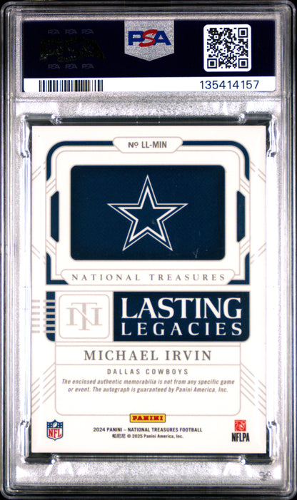 2024 National Treasures Lasting Legacies Signature Relics #MIN Michael Irvin