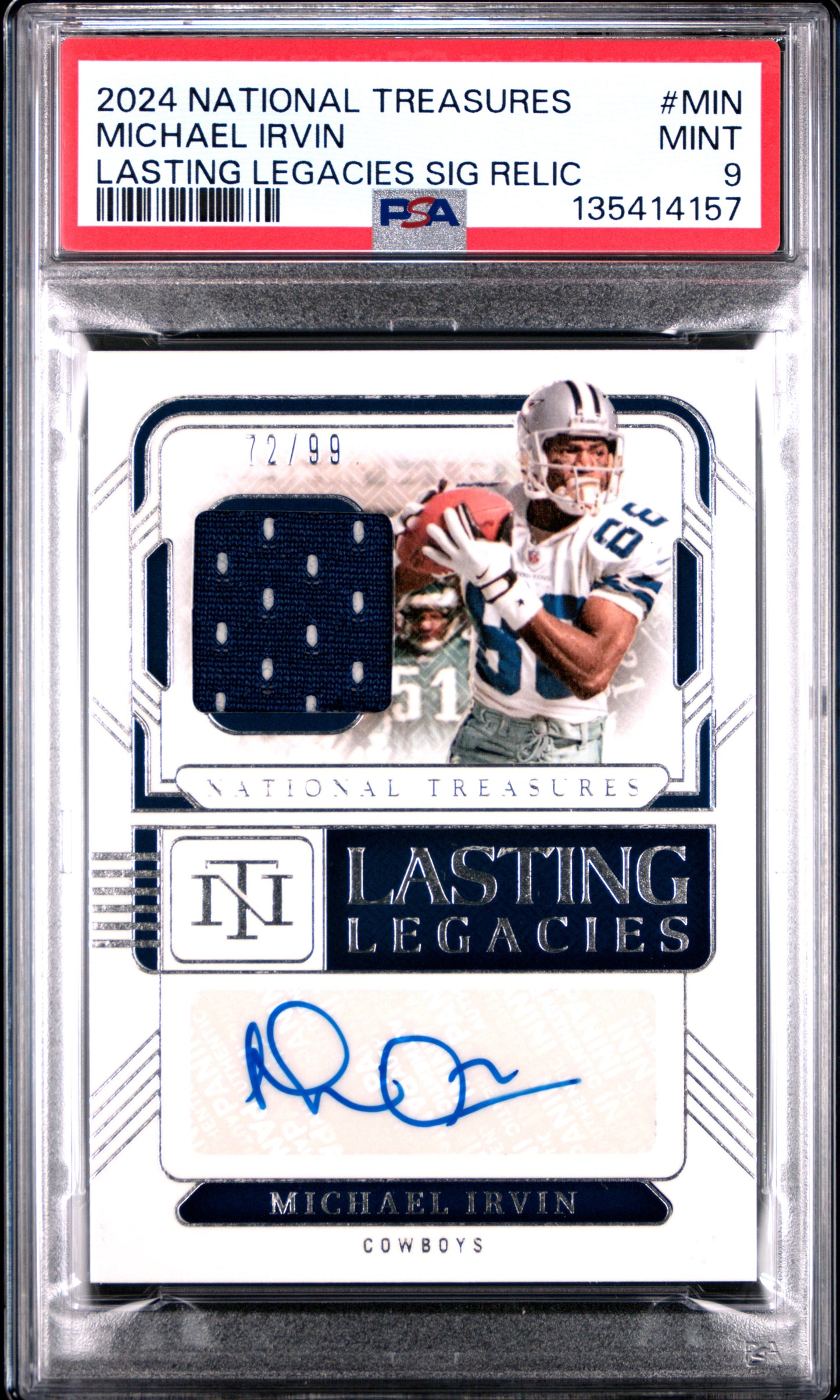 2024 National Treasures Lasting Legacies Signature Relics #MIN Michael Irvin