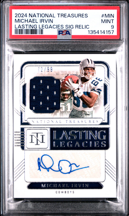 2024 National Treasures Lasting Legacies Signature Relics #MIN Michael Irvin