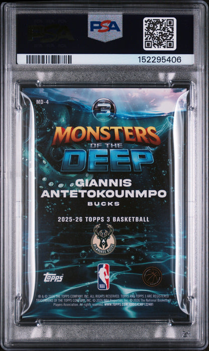 2025 Topps Three Monsters Of The Deep #MD-4 Giannis Antetokounmpo